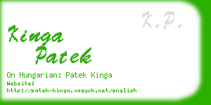 kinga patek business card